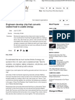 Engineers Develop Chip That Converts Wasted Heat to Usable Energy -- ScienceDaily