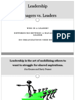 Leadership Managers vs. Leaders