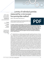 Conductivity of individual particles measured by a microscopic four-point-probe method