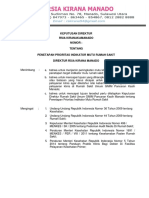Keputusan Direktur Rsia Kiranakamanado Nomor: Tentang Penetapan Prioritas Indikator Mutu Rumah Sakit Direktur Rsia Kirana Manado