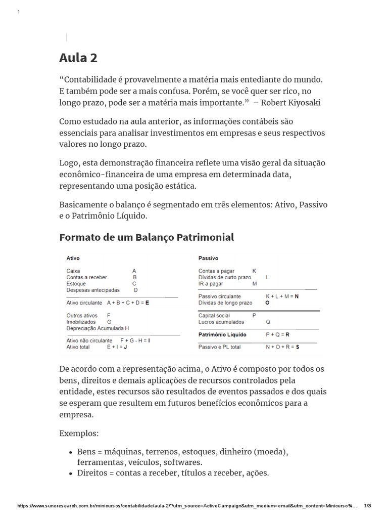 Entenda o Balanço Patrimonial | PDF | Balancete | Capital próprio ...