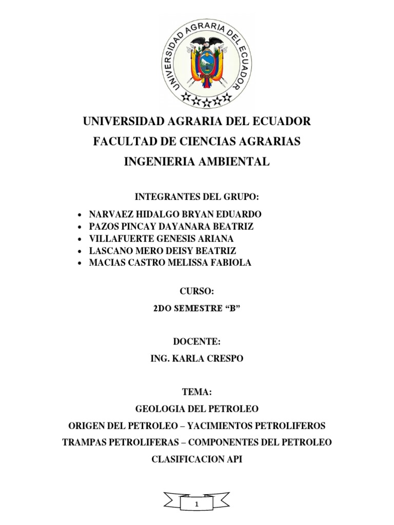 A Geologia Del Petróleo PDF Depósito de petróleo Petróleo