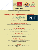 Faculty Development Programme: in Mutual Funds
