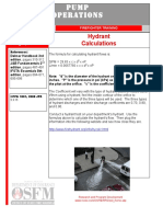 Pump Operation - Calculation Fire Hydrant PDF