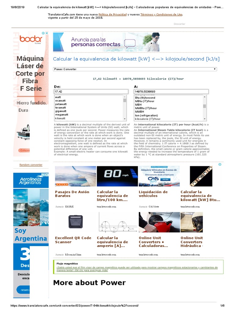 calcular-la-equivalencia-de-kilowatt-kw-kilojoule-second-kj-s