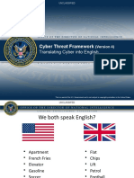 Cyber Threat Framework: Translating Cyber Into English