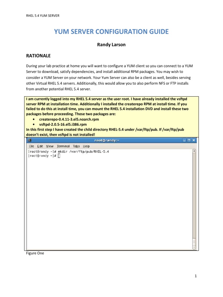 Yum Server Configuration Guide PDF Server File