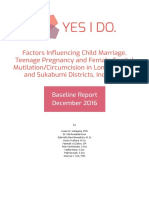 Factors Influencing Child Marriage and Teenage Pregnancy in Lombok Barat and Sukabumi Districts, Indonesia