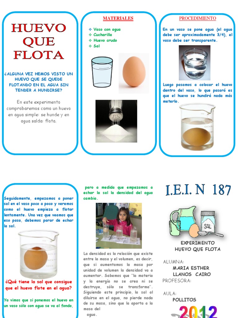 Huevo Flotante Huevo como alimento Agua