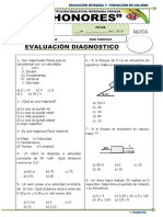 Examen Diagnostico 2° Sec. 2019 Honores