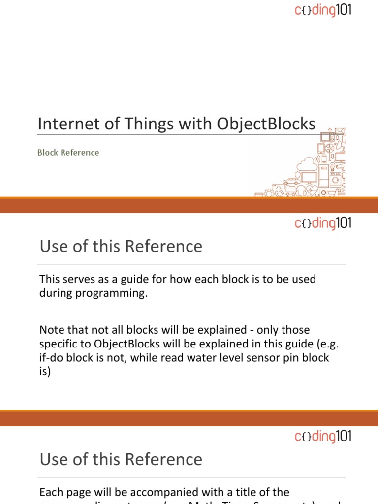 ObjectBlocks Programming Guide | PDF | Filter (Signal Processing) | Low ...