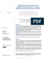 De Generación de Energía Eléctri: Metodología para Determinar La Viabilidad Ca Pormedio Del Recurso Eólico