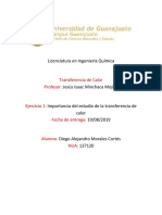 Ejercicio 1-Importancia Del Estudio de La Transferencia de Calor