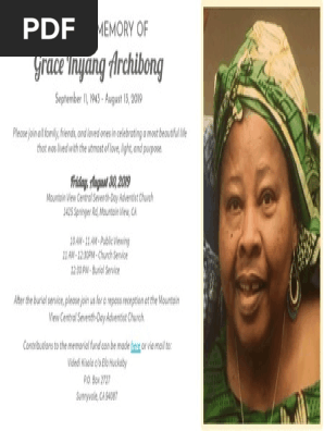 Grace Archibong Celebration of Life