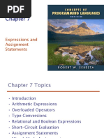 Expressions and Assignment Statements: Isbn 0-321-49362-1