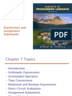 Expressions and Assignment Statements: Isbn 0-321-49362-1