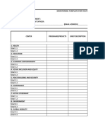 Youth Development Office Monitoring Template