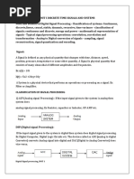 Digital Signal Processing - UNIT 1