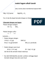 Reaksi Reaksi Logam Alkali Tanah