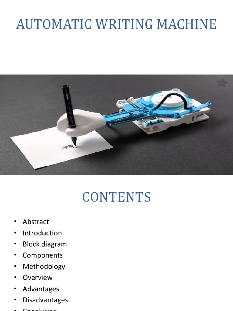 Automatic Hand Writing Machine, PDF, Electric Motor