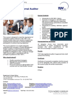 ISO 9001:2015 Internal Auditor: Course Contents