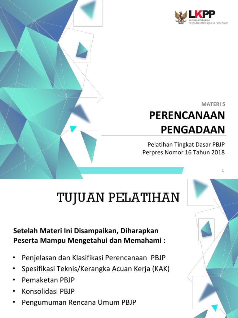 Pelatihan Pengadaan Barang Dan Jasa | PDF | Pengelolaan Keuangan & Uang