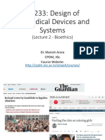 Design of Medical Devices and Systems