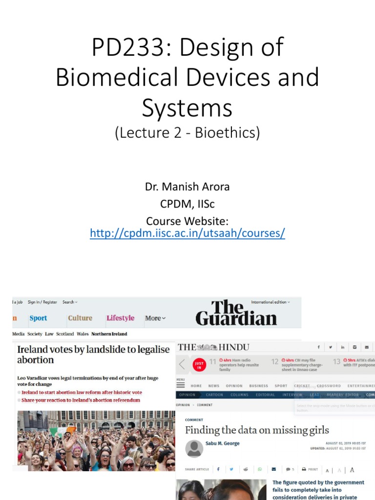 Design of Medical Devices and Systems | PDF | Medical Ethics | Bioethics