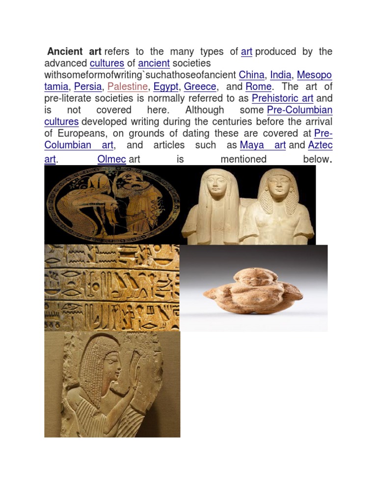 Overview of Ancient Art Forms | PDF | Classics