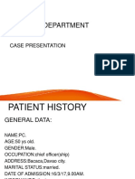 Surgery Department: Case Presentation