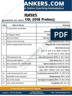 Idiom Phrases Asked in SSC CGL 2018 Prelims Design