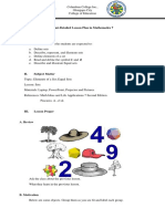 Semi-Detailed Lesson Plan in Mathematics 7