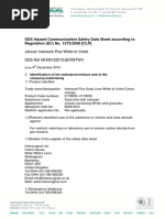 SDS Hazard Communication Safety Data Sheet According To Regulation (EC) No. 1272/2008 (CLP)