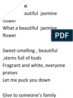 Translation: What A Beautiful Jasmine Flower What A Beautiful Jasmine Flower