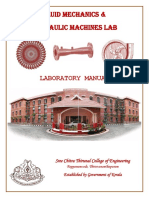Fluid Mechanics & Hydraulic Machines Lab: Laboratory Manual