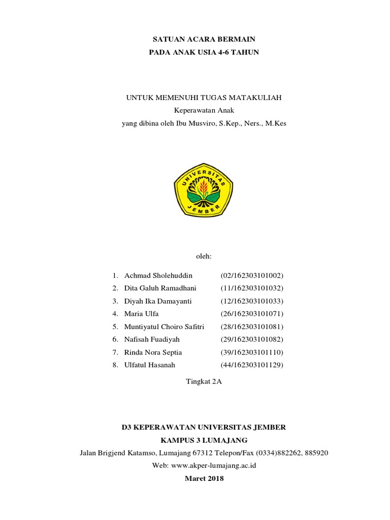 PR 5. Contoh SAB Mewarnai Pada Anak Usia 4-6 | PDF