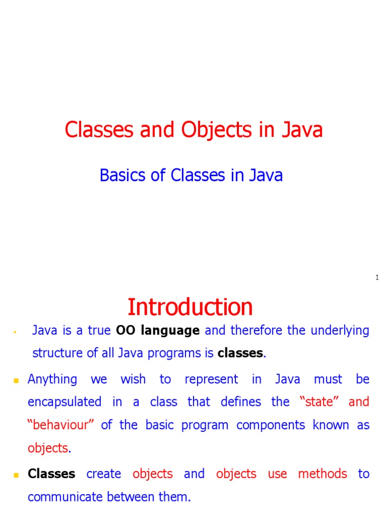 1.2 - Classes and Objects in Java | PDF | Method (Computer Programming ...