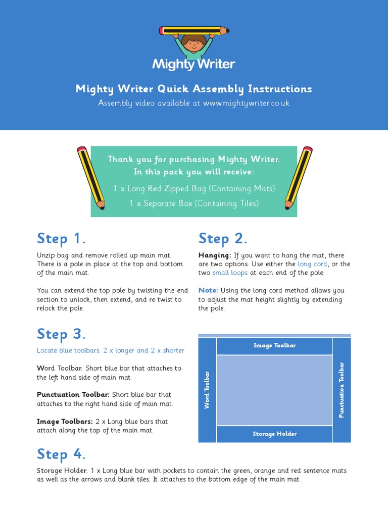 Mighty Writer Assembly Guide | PDF | Grammar | Linguistics
