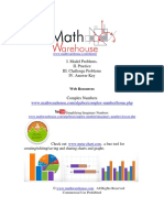 Imaginary Numbers Worksheet