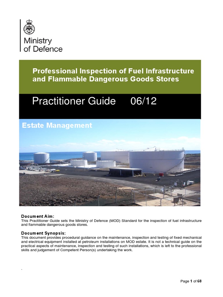 MOD Fuel Infrastructure Inspection Guide | PDF | Pipeline Transport ...