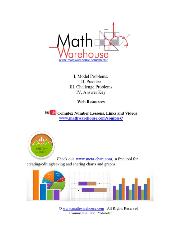 Complex Numbers Review Worksheet Pdf