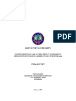 Kenya Ports Authority ESIA Report for Berth Rehabilitation