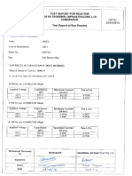 Tan Delta Test Report of Bus Reactor