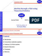 Heat Conduction Through A Slab Using Numerical Solution: B.Tech Technical Seminar Presentation-2018