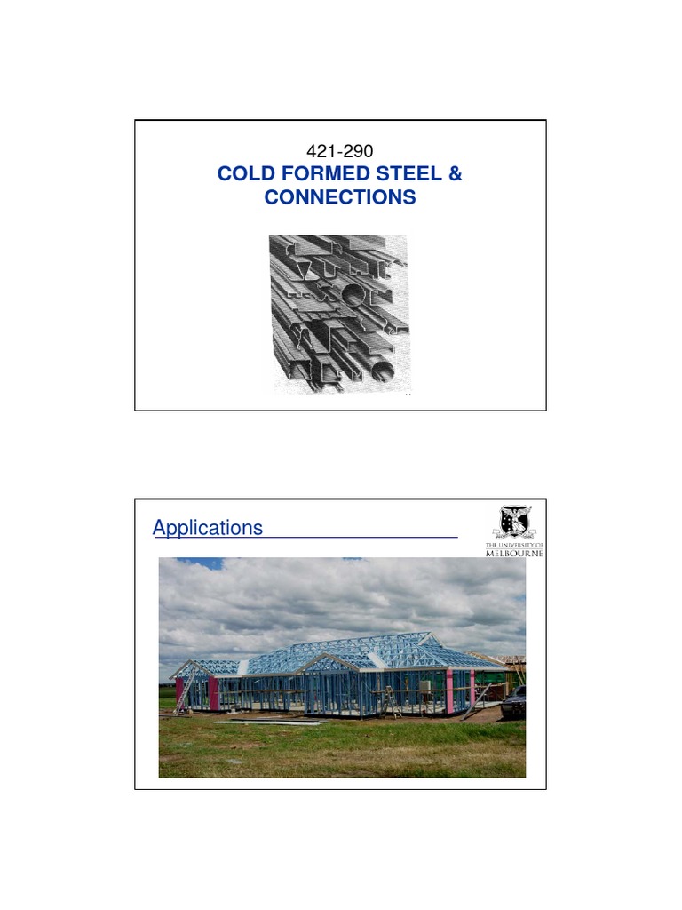 Cold-Formed Steel Connections Guide | PDF | Rivet | Screw