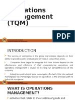 Operations Management (TQM) Fundamentals
