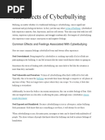 Cyberbullying: Draft For Peer Edits | PDF | Cyberbullying | Bullying