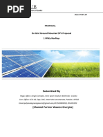 1 MW Solar Power Plant Proposal | PDF | Photovoltaic System | Solar Power