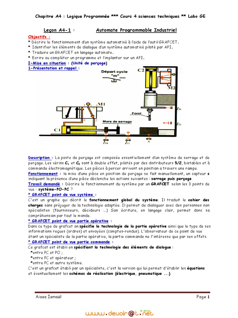 Programmation des Automates Industriels | PDF | Automate programmable ...