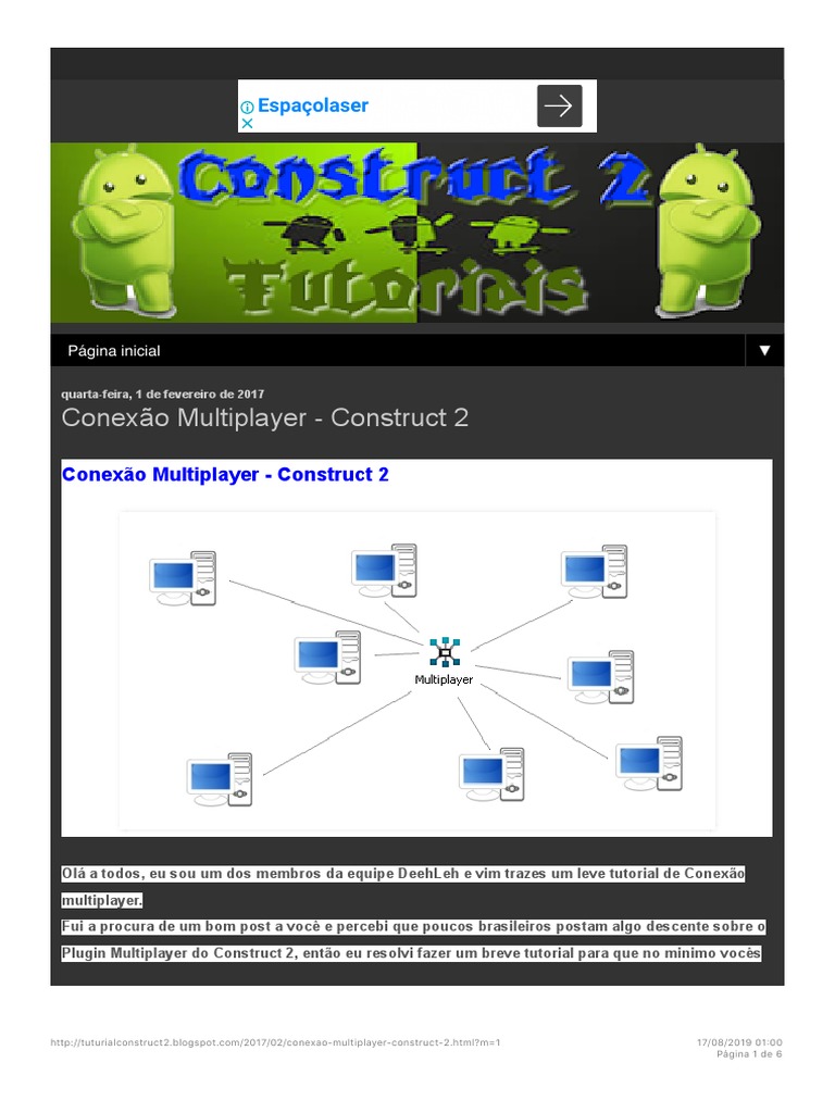 Tutorial de Conexão Multiplayer no Construct 2 | PDF | Programas | Rede ...